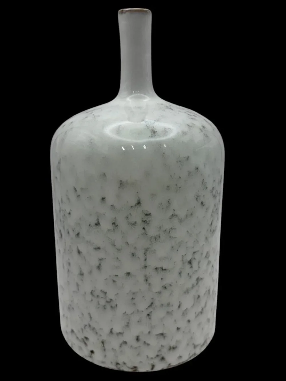 VTG Mid Century Modern Carafe-Style Speckled Stoneware Vase –West German Pottery